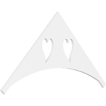 Ekena Millwork Pitch Winston Architectural Grade PVC Gable Pediment, 60"W x 30"H x 1"P (12/12) GPP060X030X100WIN